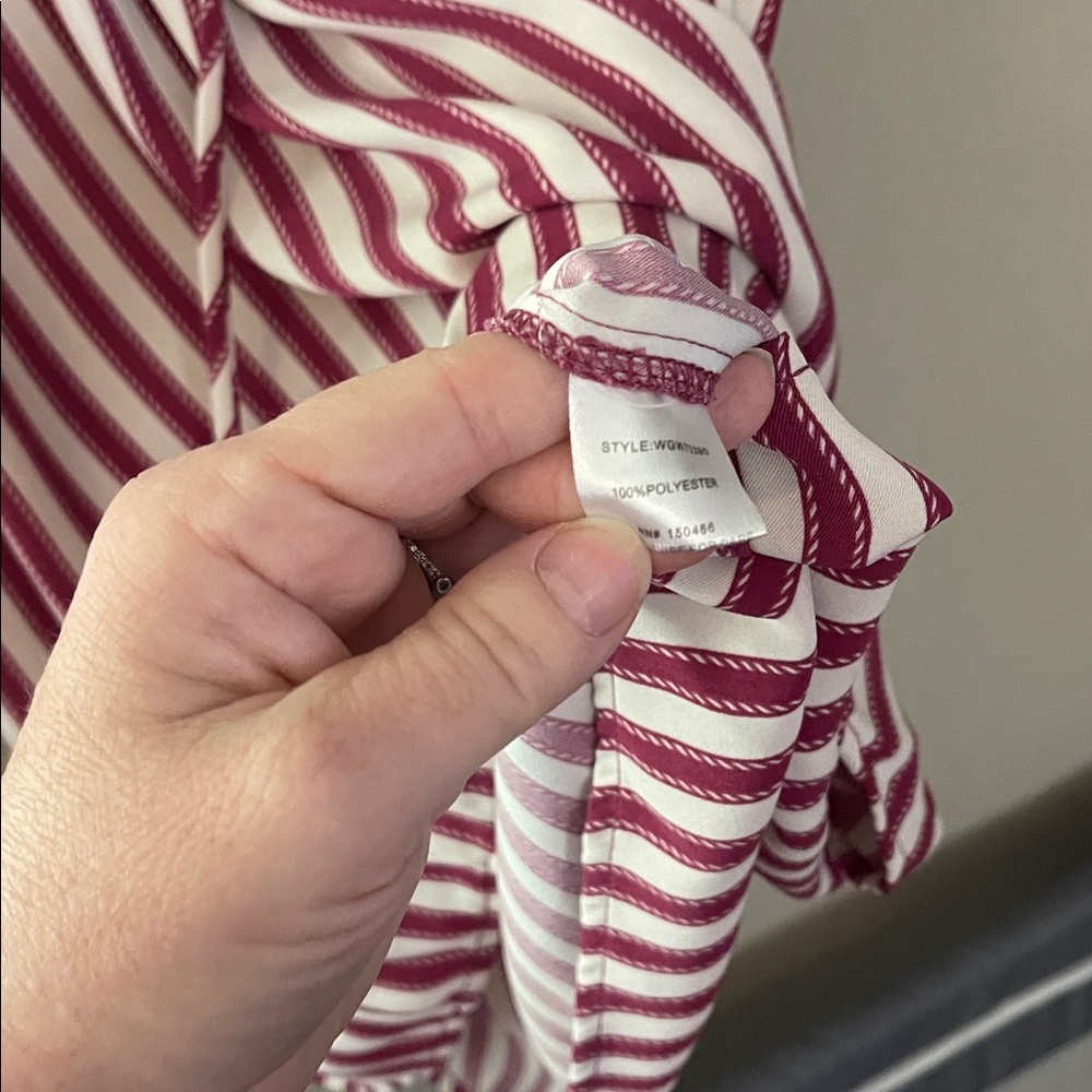 41 hawthorn dark purple fuschia pink white striped tank dress large - Picture 4 of 4